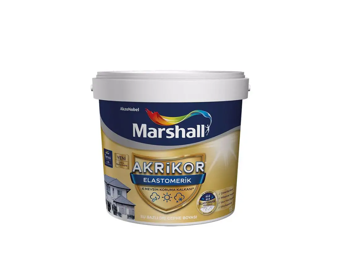 იზოლაცია საღებავი - akrikor elastomerik "marshall" 2,5ლტ — ექსტერიერის საღებავი